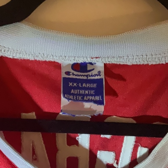 Champion Houston rockets McGrady Red and White Accented Basketball Jersey NBA - Picture 2 of 6